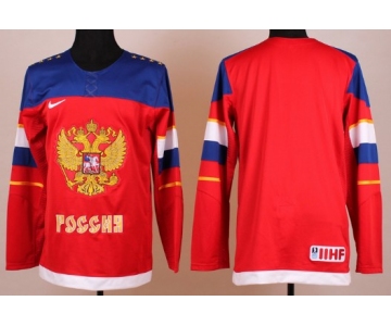 2014 Olympics Russia Mens Customized Red Jersey