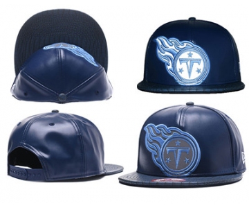 NFL Tennessee Titans Team Logo Navy Reflective Snapback Adjustable Hat G456