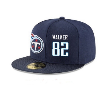 Tennessee Titans #82 Delanie Walker Snapback Cap NFL Player Navy Blue with White Number Stitched Hat