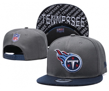 Titans Team Logo Gray Navy Adjustable Hat TX