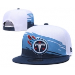 Titans Team Logo Navy Blue White Adjustable Hat TX