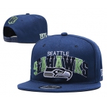 Seahawks Team Logo Navy 1976 Anniversary Adjustable Hat YD