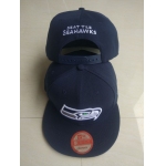 Seahawks Team Logo Navy Adjustable Hat LT