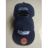 Seahawks Team Logo Navy Adjustable Hat LT