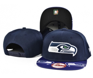 Seahawks Team Logo Navy Adjustable Hat SF