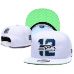 Seahawks Team Logo White 2019 Draft Adjustable Hat YD