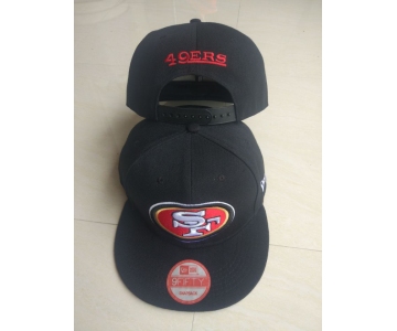 49ers Team Logo Black Adjustable Hat LT