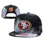 49ers Team Logo Black White Adjustable Hat YD