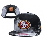 49ers Team Logo Black White Adjustable Hat YD