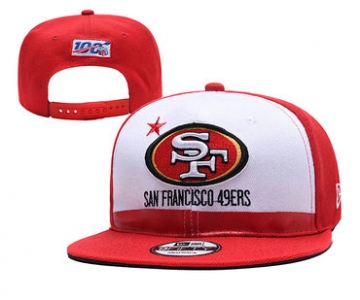 49ers Team Logo Red 2019 Draft Adjustable Hat YD
