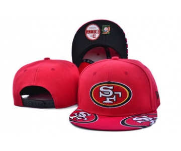 49ers Team Logo Red Adjustable Hat SF