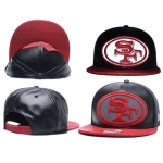 NFL San Francisco 49ers Fresh Logo Black Reflective Adjustable Hat A189
