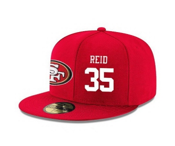 San Francisco 49ers #35 Eric Reid Snapback Cap NFL Player Red with White Number Stitched Hat