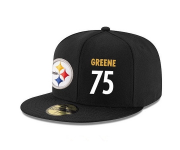 Pittsburgh Steelers #75 Joe Greene Snapback Cap NFL Player Black with White Number Stitched Hat