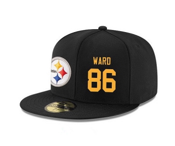 Pittsburgh Steelers #86 Hines Ward Snapback Cap NFL Player Black with Gold Number Stitched Hat