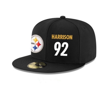 Pittsburgh Steelers #92 James Harrison Snapback Cap NFL Player Black with White Number Stitched Hat