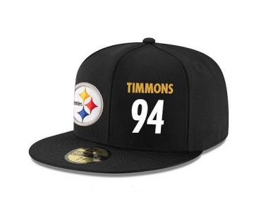 Pittsburgh Steelers #94 Lawrence Timmons Snapback Cap NFL Player Black with White Number Stitched Hat