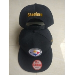 Steelers Fresh Logo Black Adjustable Hat LT