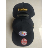 Steelers Fresh Logo Black Adjustable Hat LT