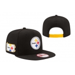 Steelers Team Logo Black Adjustable Hat LT
