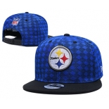 Steelers Team Logo Blue Black Adjustable Hat TX