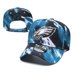 Eagles Team Logo Blue Black Peaked Adjustable Fashion Hat YD