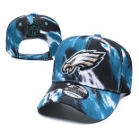 Eagles Team Logo Blue Black Peaked Adjustable Fashion Hat YD