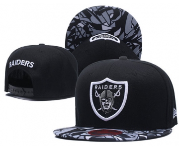 Raiders Fresh Logo Black Adjustable Hat LT
