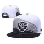 Raiders Team Logo White Black Adjustable Hat GS