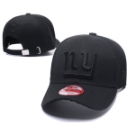 NFL New York Giants Team Logo Black Peaked Adjustable Hat Q85