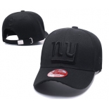NFL New York Giants Team Logo Black Peaked Adjustable Hat Q85