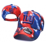 New York Giants Team Logo Red Royal Peaked Adjustable Fashion Hat YD