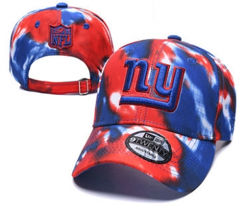 New York Giants Team Logo Red Royal Peaked Adjustable Fashion Hat YD