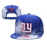New York Giants Team Logo Royal White Adjustable Hat YD