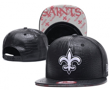 NFL New Orleans Saints Team Logo Black Snapback Adjustable Hat GS56