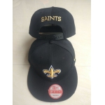Saints Team Logo Black Adjustable Hat LT