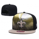Saints Team Logo Black Adjustable Leather Hat TX
