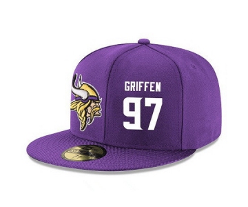 Minnesota Vikings #97 Everson Griffen Snapback Cap NFL Player Purple with White Number Stitched Hat
