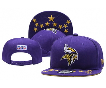 Vikings Team Logo Purple Adjustable Hat YD