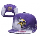 Vikings Team Logo Purple White Adjustable Hat YD