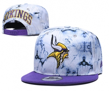 Vikings Team Logo Smoke Purple Adjustable Hat TX