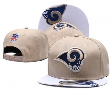 Rams Team Logo Cream Adjustable Hat TX