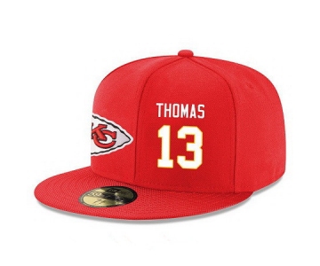Kansas City Chiefs #13 De'Anthony Thomas Snapback Cap NFL Player Red with White Number Stitched Hat