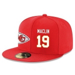 Kansas City Chiefs #19 Jeremy Maclin Snapback Cap NFL Player Red with White Number Stitched Hat