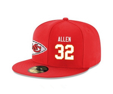 Kansas City Chiefs #32 Marcus Allen Snapback Cap NFL Player Red with White Number Stitched Hat