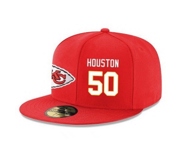 Kansas City Chiefs #50 Justin Houston Snapback Cap NFL Player Red with White Number Stitched Hat