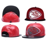 NFL Kansas City Chiefs Team Logo Red Reflective Adjustable Hat P56