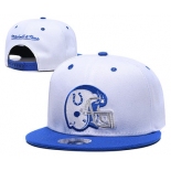 Colts Team Logo White Blue Mitchell & Ness Adjustable Hat GS