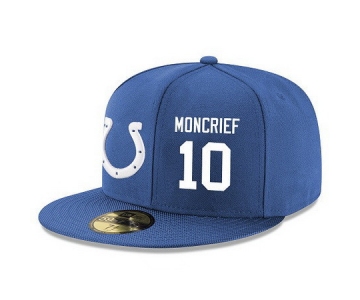 Indianapolis Colts #10 Donte Moncrief Snapback Cap NFL Player Royal Blue with White Number Stitched Hat