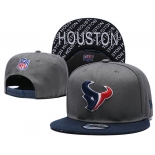 Texans Team Logo Gray Navy Adjustable Hat TX